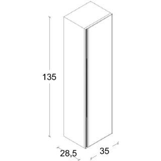 Пенал подвесной Armadi Art Quatro 791-D-MG 35 см бежевый/золото матовое